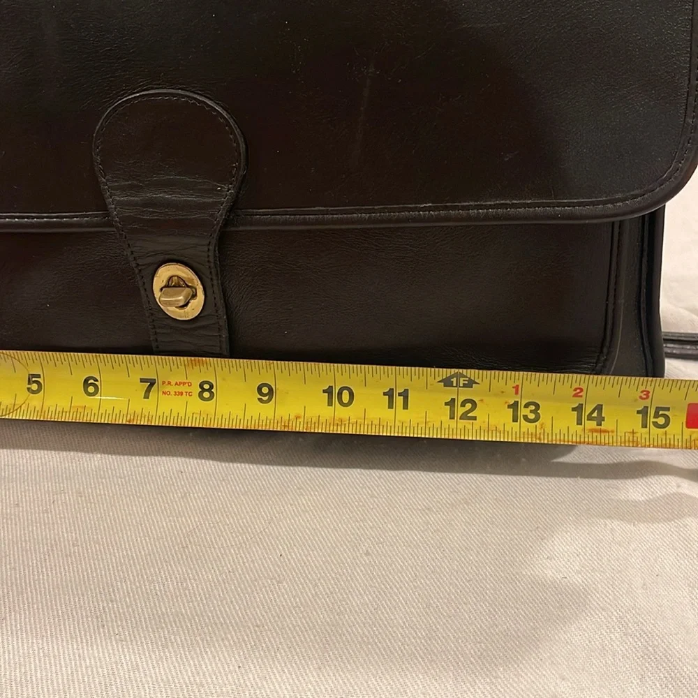 Vintage Coach Smooth Black Leather Metropolitan Briefcase Adj Strap 1133-311 OBO - Picture 13 of 16